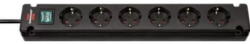 brennenstuhl Bremounta" Multi-Socket, 6 sockets, switch, 3m, black (00188985)