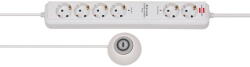 brennenstuhl Multi Socket "Eco-Line Comfort", 6 Fach, 1, 5 m, Hand/Foot Switch, White (00157265)