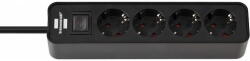 brennenstuhl Ecolor" Multi Socket, 4 sockets, 2-pole switch, 1.5m, black (00195632)