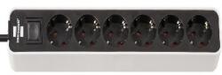 brennenstuhl Ecolor" Multi Socket, 6 sockets, 2-pole switch, 1.5m, white/black (00192979)