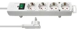 brennenstuhl Bremounta" Multi-Socket, 4 sockets, switch, 3m, white (00188986)