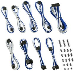CableMod C-Series ModMesh Classic Cable Kit pentru Corsair AXi / HXi / RM (Etichetă galbenă) - ALB / ALBASTRU (CM-CSI-CKIT-NKWB-R)