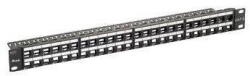 Equip Panou de patch-uri cu gestionare a cablurilor / negru, RAL 9005 / 1U / 19" / 48 de porturi (769248) - vexio
