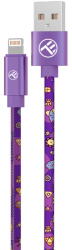 Tellur Cablu Graffiti Tellur USB to Lightning, 3A, 1m, mov (TLL155601) - vexio