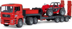 BRUDER MAN TGA low loader with Manitou telehandler MLT 633, model vehicle (02774) Figurina