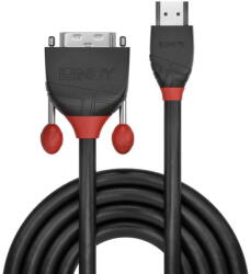 Lindy 1m HDMI to DVI-D Cable, Black Line (LY-36271)