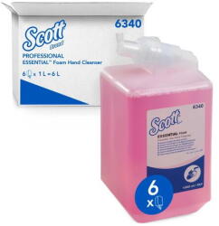 Kimberly Clark Set 6 buc rezerve sapun spuma pentru dozator, cu parfum floral, Scott Essential 1L Set 6 buc Rezerve sapun spuma 1 L Scott Essential (CK6340)