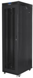 Lanberg Standing rack cabinet 19 inches 47U 800x1000mm, perforated LCD doors (FLAT PACK) black (FF01-8047-23BL) - vexio