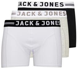 Jack & Jones Jack & Jones, Logós derékpántú boxer szett - 3 db, Fekete, Szürke, Fehér, XL (12081832-LIGHT-GREY-MELANGE-XL)