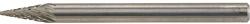 FORMAT keményfém turbómaró (gravírmaró) 3x7mm SKM (hegyes kúp forma), C fogazás, szár: 3mm (26020090)