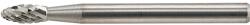 FORMAT keményfém turbómaró (gravírmaró) 3x7mm B (láng forma), C fogazás, szár: 3mm (26020080)