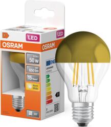 OSRAM Tükrös tetejű LED-izzó FILAMENT E27/6, 5W/230V 2700K aranyszínű - Osram 4058075435346 (P228215)