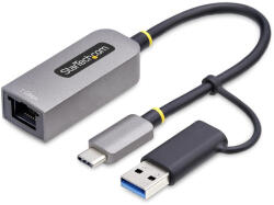 StarTech Usb-c To Ethernet Adapter With Usb-a Dongle 6in/15cm Cable (c21ga-usb-ethernet)