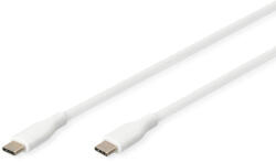 ASSMANN 1m Usb-c To Usb-c Cable White Silicone60w Power Delivery (ak-300341-010-w)