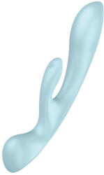 Satisfyer Triple Oh hárommotoros vibrátor - világoskék, 12 program