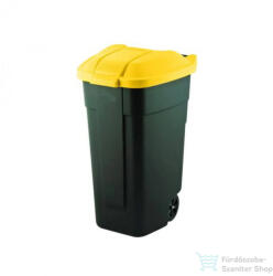 Keter Görgös szelektív szemetes Fekete/Sárga 110L 214128 (214128)