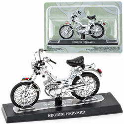 LEO MODELS Macheta Moped Vintage Negrini Harvard Alb, scara 1: 18, Leo Models, Passione Motorini (3068)