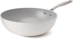 Elmich Tapadásmentes kerámia wok serpenyő Zen Ø 28 cm - krémfehér