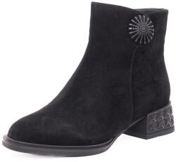 Feeling Ghete dama din piele intoarsa, Feeling 27-037-02, negru