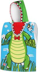 NILS Aqua Poncho pentru copii din microfibră cu glugă NILS Aqua Crocodile Prosop