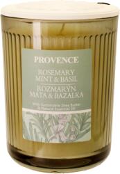 Provence Lumânare parfumată în recipient de sticlă Provence, cu aromă de rozmarin, mentă și busuioc