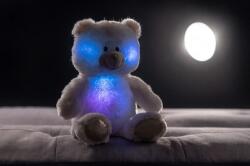 Teddies Fehér plüssmackó 40cm-es elemes, fény és hang funkcióval (UN47600)