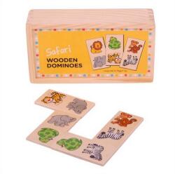 Bigjigs Toys Fából készült dominó szafari (DV01435)