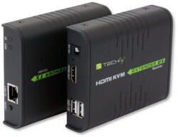 TECHLY Extensie HDMI + USB mouse, tastatura pe cablu Cat5/5e/6 pana 120m (IDATA-HDMI-KVM2)