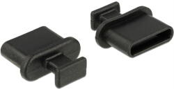 Delock USB tip C negru 10 buc (S) Capac de siguranță pentru capace de siguranță pentru prize - pentru mufe (USB tip C, negru, polietilenă (PE), 9, 8 mm, 10, 5 mm, 4 mm) (64014)