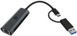 RaidSonic IB-LAN301-C3 USB-A/USB-C to Ethernet LAN (61030) - vexio