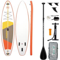 FunWater Placă SUP FunWater cu paddleboard alb, portocaliu, 335 x 84 x 15 cm (56580)