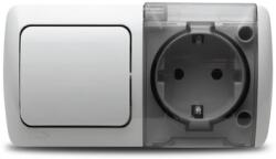 Elbi Eva-modul Intrerupator+priza cu CP cu Capac Pt (MINT)