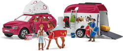 Schleich Horse Club 42535 Horse Adventure w. Car & Trailer (42535) - vexio Figurina