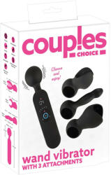 Couples Choice Wand Vibrator with 3 Attachments black (05556140000) Vibrator