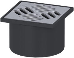 KESSEL Piesa superioara de montaj cu gratar otel inox, DN 125, 48165, KESSEL (48165)