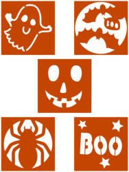 Family Halloween-i sablonkészlet - 5 db / csomag (58176) - tipparuhaz