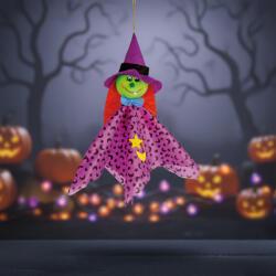  Halloween-i dekoráció - felakasztható - boszorkány - 48 x 44 cm (56594B)
