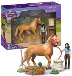 Schleich Schleich, Horse Club, Set de ingrijire pentru cal cu Emily, set, 42797 Figurina