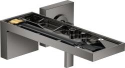 Hansgrohe MYEDITION falsík alatti mosdócsaptelep 221 mm-es kifolyóval, fedőlap nélkül, nem zárható leeresztővel, polírozott fekete króm, 47062330 (47062330)