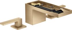 Hansgrohe MyEdition Mosdókagyló keverő Push-Open kiöntővel, 3 lyukú beépítés, szálcsiszolt bronz/lemez nélkül 47052140 (47052140)