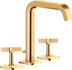 Hansgrohe Citterio E 3-lyukú mosdócsaptelep takarórozettával, polírozott arany 36108990 (36108990)