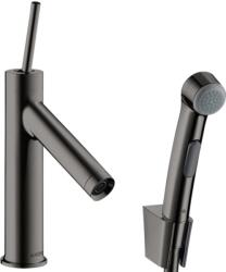 Hansgrohe Starck Bidette 1jet kézizuhany/ Axor Starck egykaros mosdócsaptelep szett, 1, 6 m, polírozott fekete króm 10300330 (10300330)