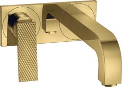 Hansgrohe Citterio mosdócsaptelep rombusz mintás kezelőkarral falsík alá, 220 mm kifolyóval, polírozott arany 39171990 (39171990)