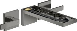 Hansgrohe MyEdition Falsík alatti mosdócsaptelep, EcoSmart leeresztővel, polírozott fekete króm/lemez nélkül 47082330 (47082330)