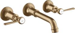 Hansgrohe Montreux 3-lyukú falsík alatti mosdócsaptelep, szálcsiszolt bronz 16534 140 (16534140) (16534140)