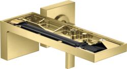 Hansgrohe MYEDITION falsík alatti mosdócsaptelep 221 mm-es kifolyóval, fedőlap nélkül, nem zárható leeresztővel, szálcsiszolt sárgaréz, 47062950 (47062950)