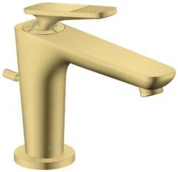 Hansgrohe Citterio C, Cubic Cut kialakítás, Mosdócsaptelep leeresztővel, EcoSmart, CoolStart, szálcsiszolt sárgaréz 49011950 (49011950)