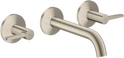 Hansgrohe One Falsík alatti mosdócsaptelep, leeresztővel, 3 nyílásos beépítés, EcoSmart, szálcsiszolt nikkel 48150820 (48150820)