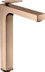 Hansgrohe Citterio 280 mosdócsaptelep rombusz mintás kezelőkarral és lefolyógarnitúrával, polírozott vörösarany 39151300 (39151300)