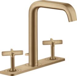 Hansgrohe Citterio E 3-lyukú mosdócsaptelep dekorlappal, szálcsiszolt bronz 36116140 (36116140)
